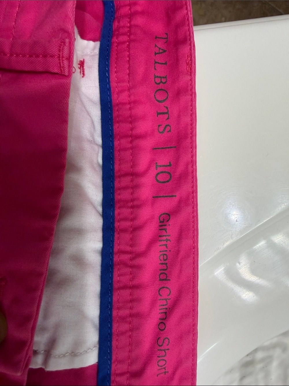 Talbots 7” inseam Hot Pink Girlfriend Chino Shorts - Picture 4 of 12